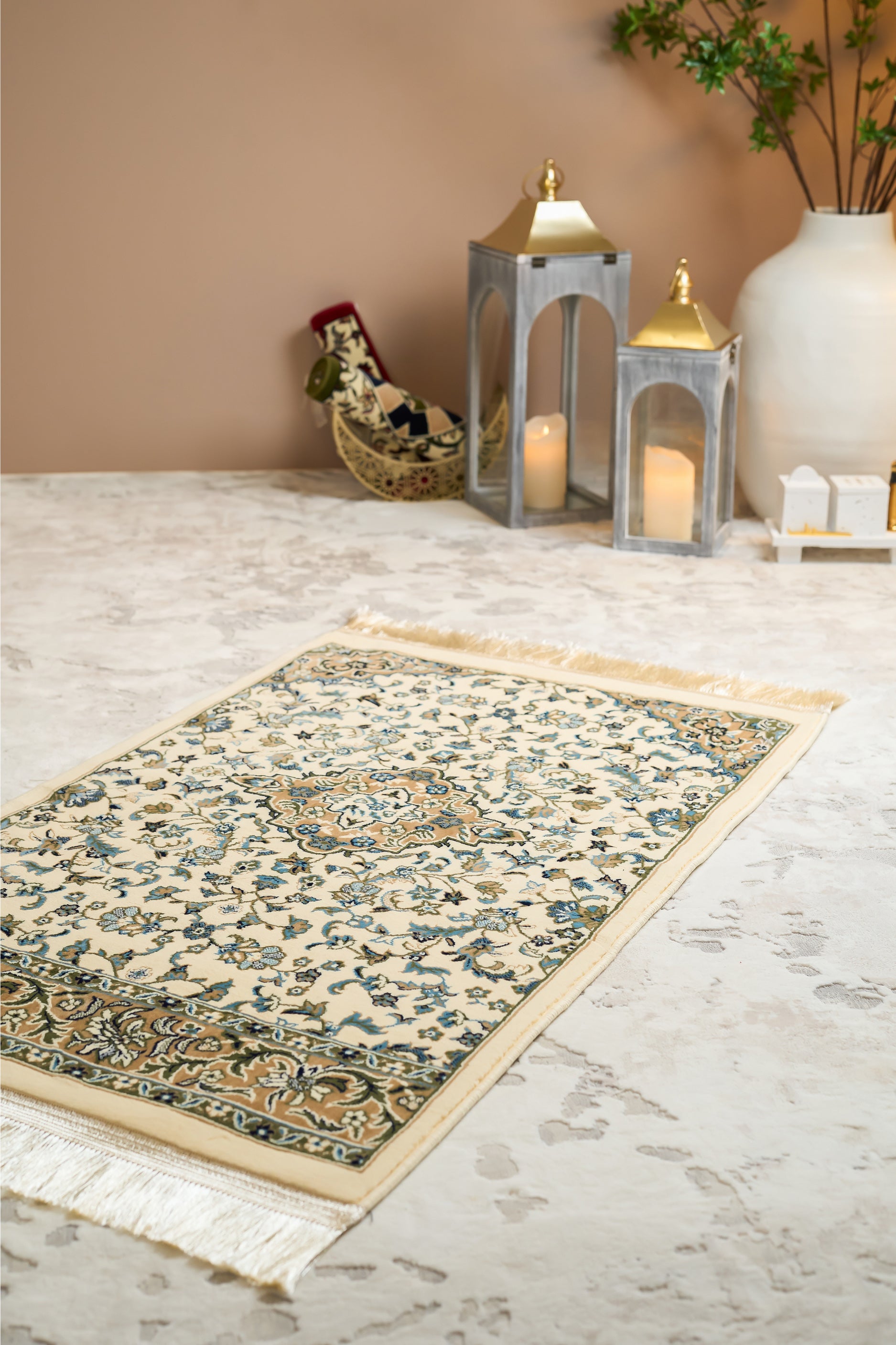 RW 001 Rawdah Standard Prayer Mat 8mm - Cream