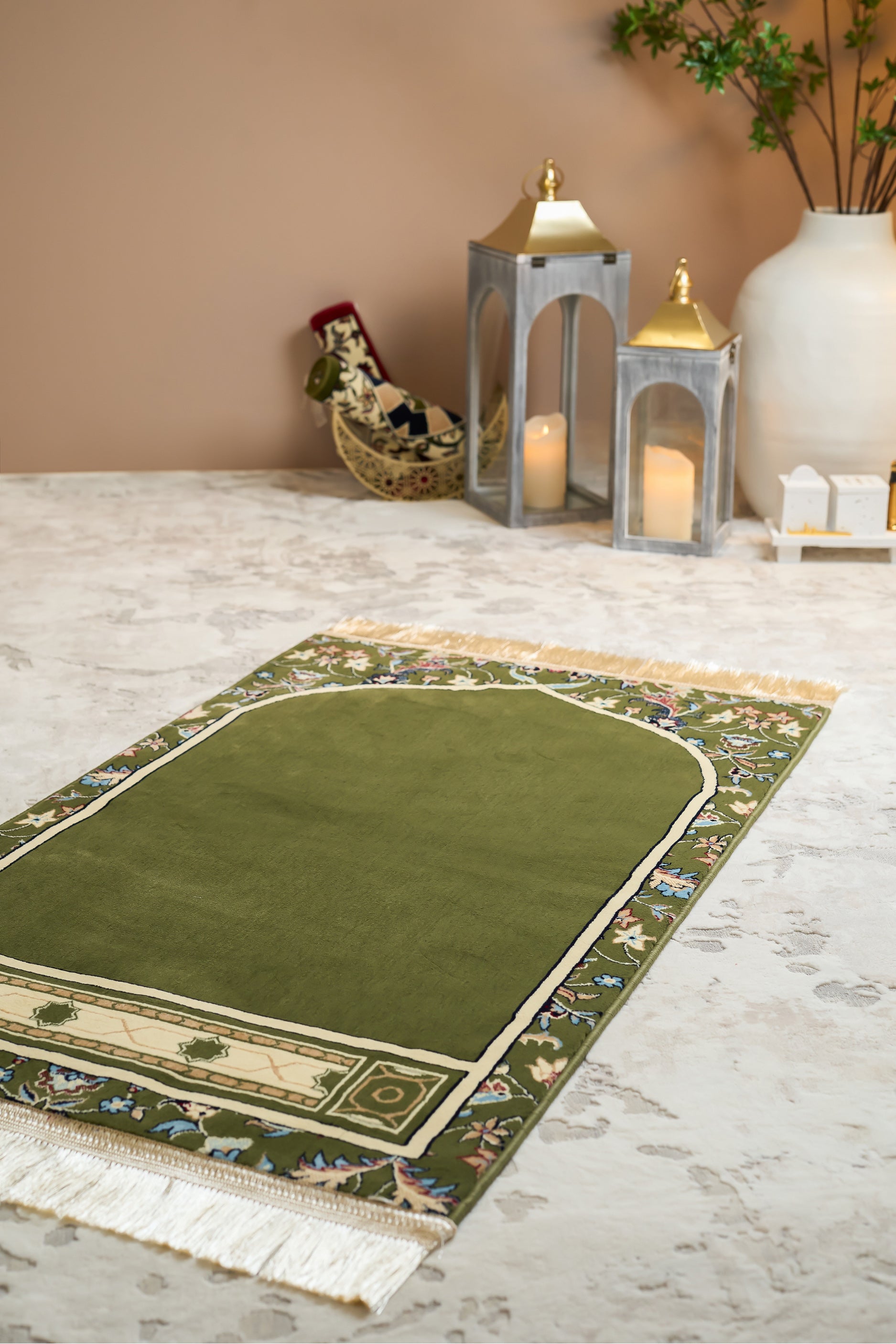 MEB 001 Mehrab Standard Prayer Mat 8mm - Green