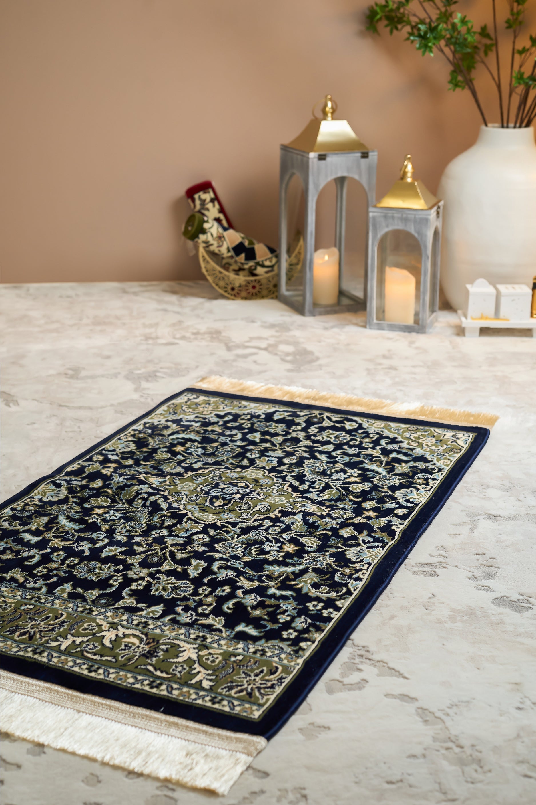 RW 001 Rawdah Standard Prayer Mat 8mm - Blue