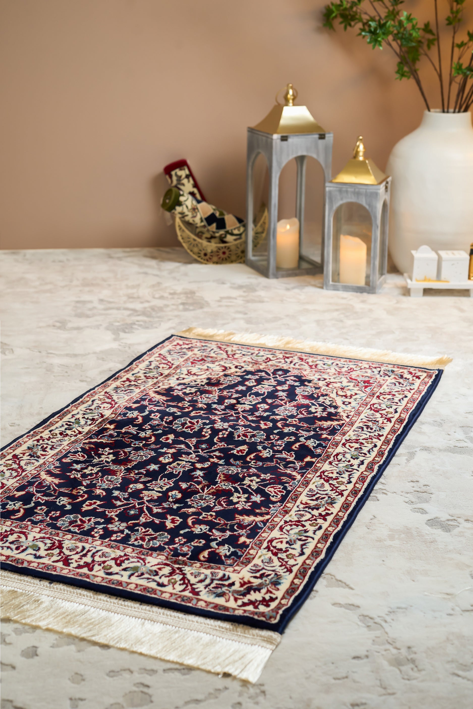 RW 002 Rawdah Standard Prayer Mat 8mm - Blue