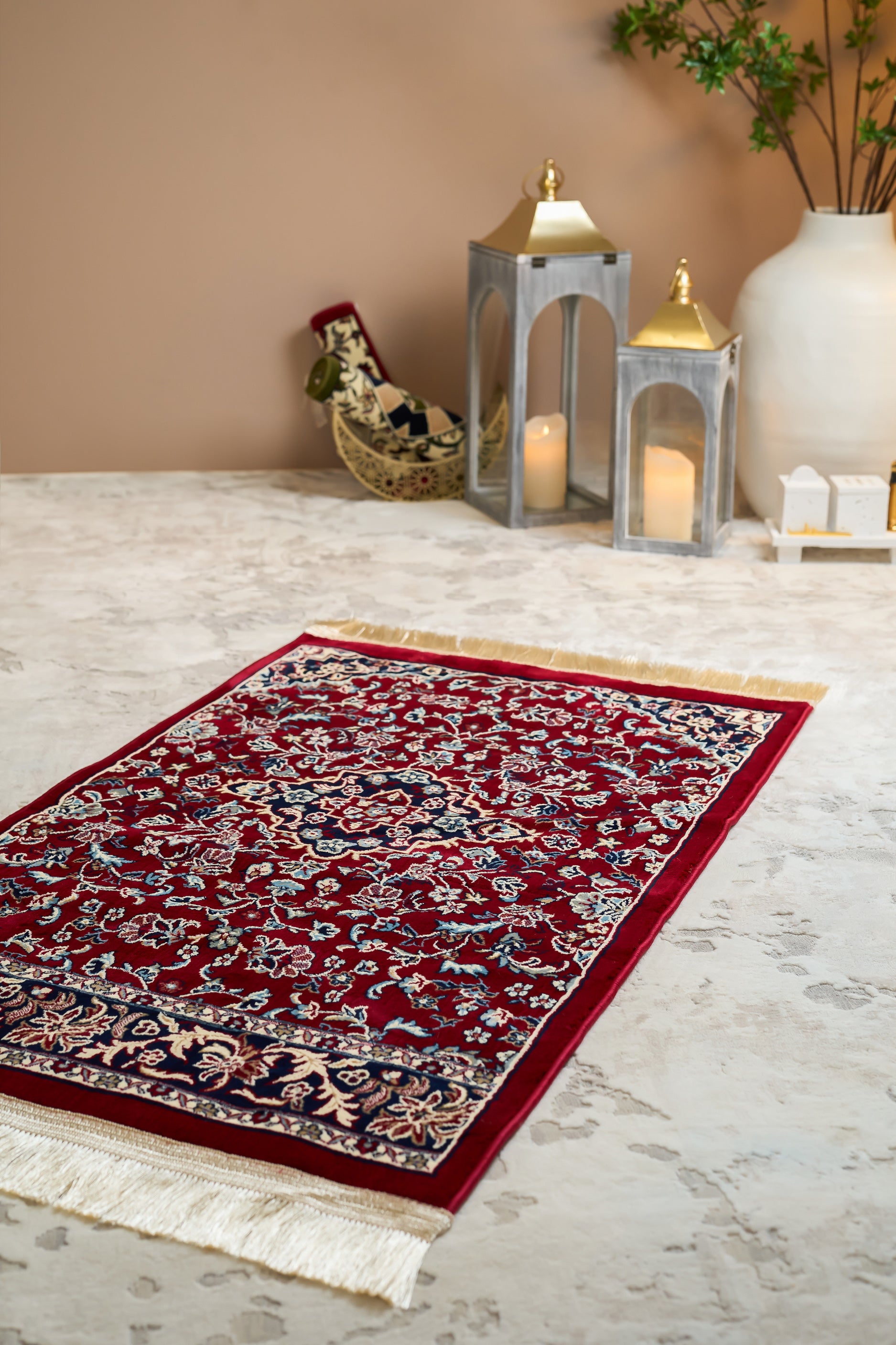 RW 001 Rawdah Standard Prayer Mat 8mm - Red