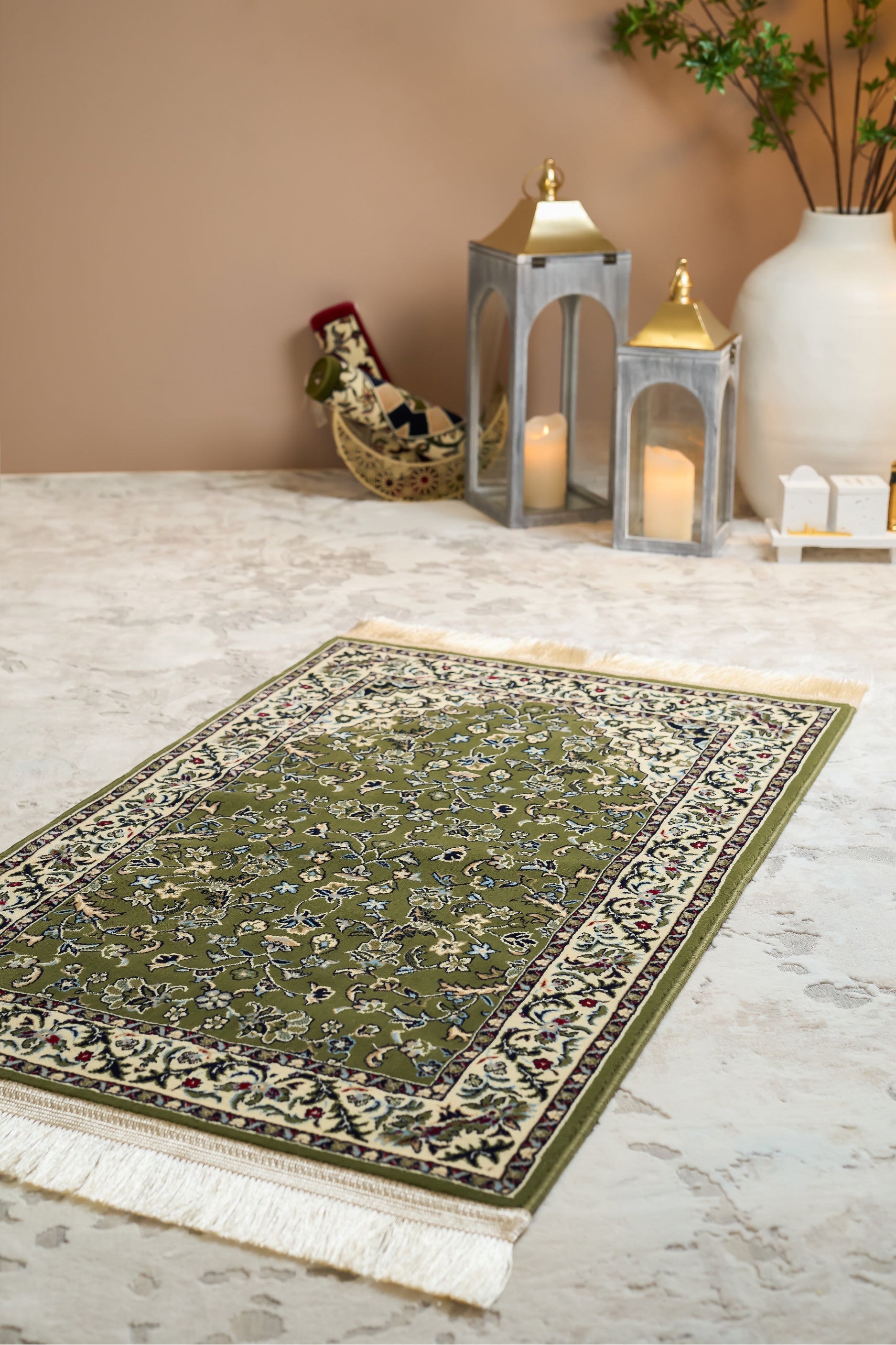 RW 002 Rawdah Standard Prayer Mat 8mm - Green