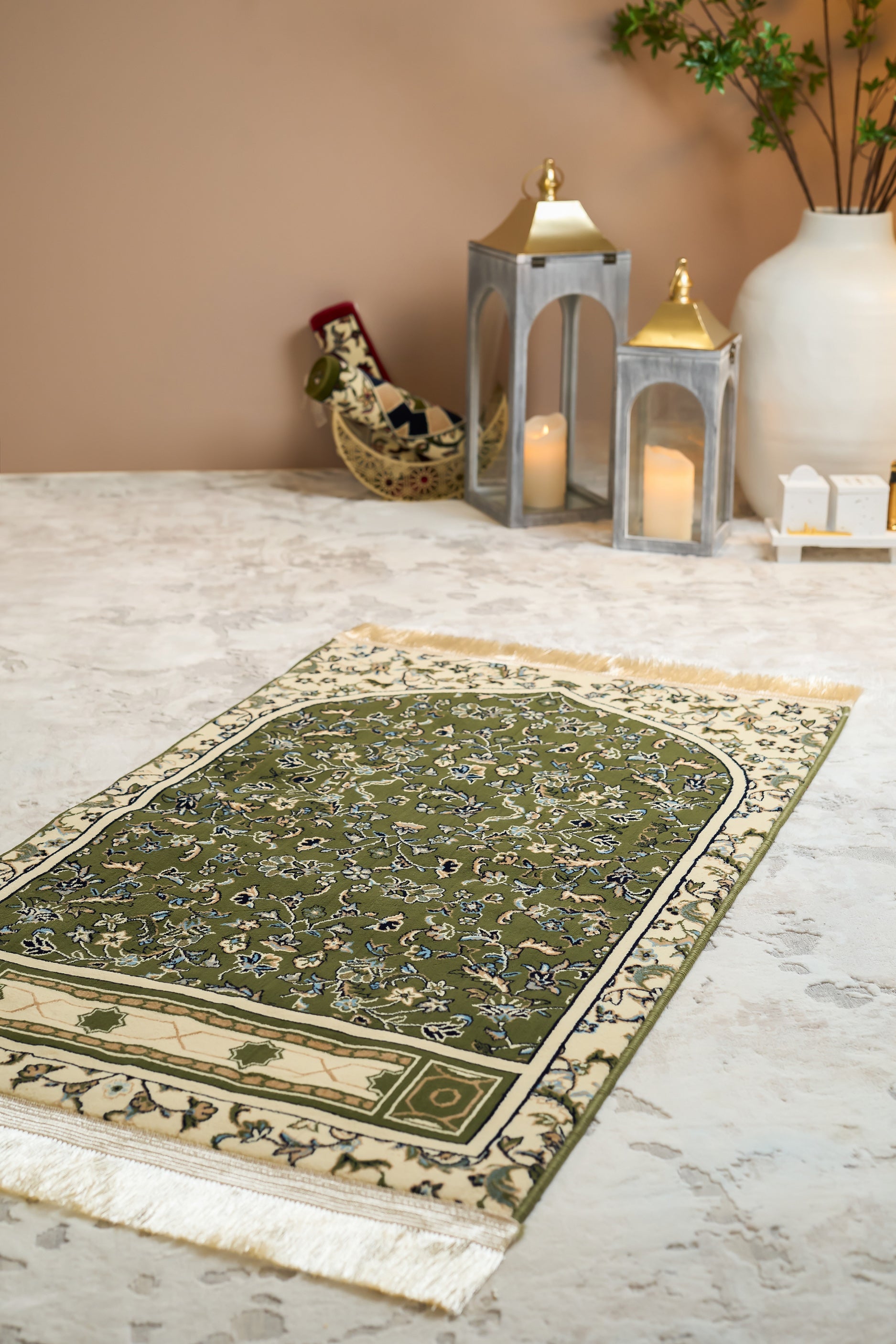 MEB 002 Mehrab Standard Prayer Mat 8mm - Green