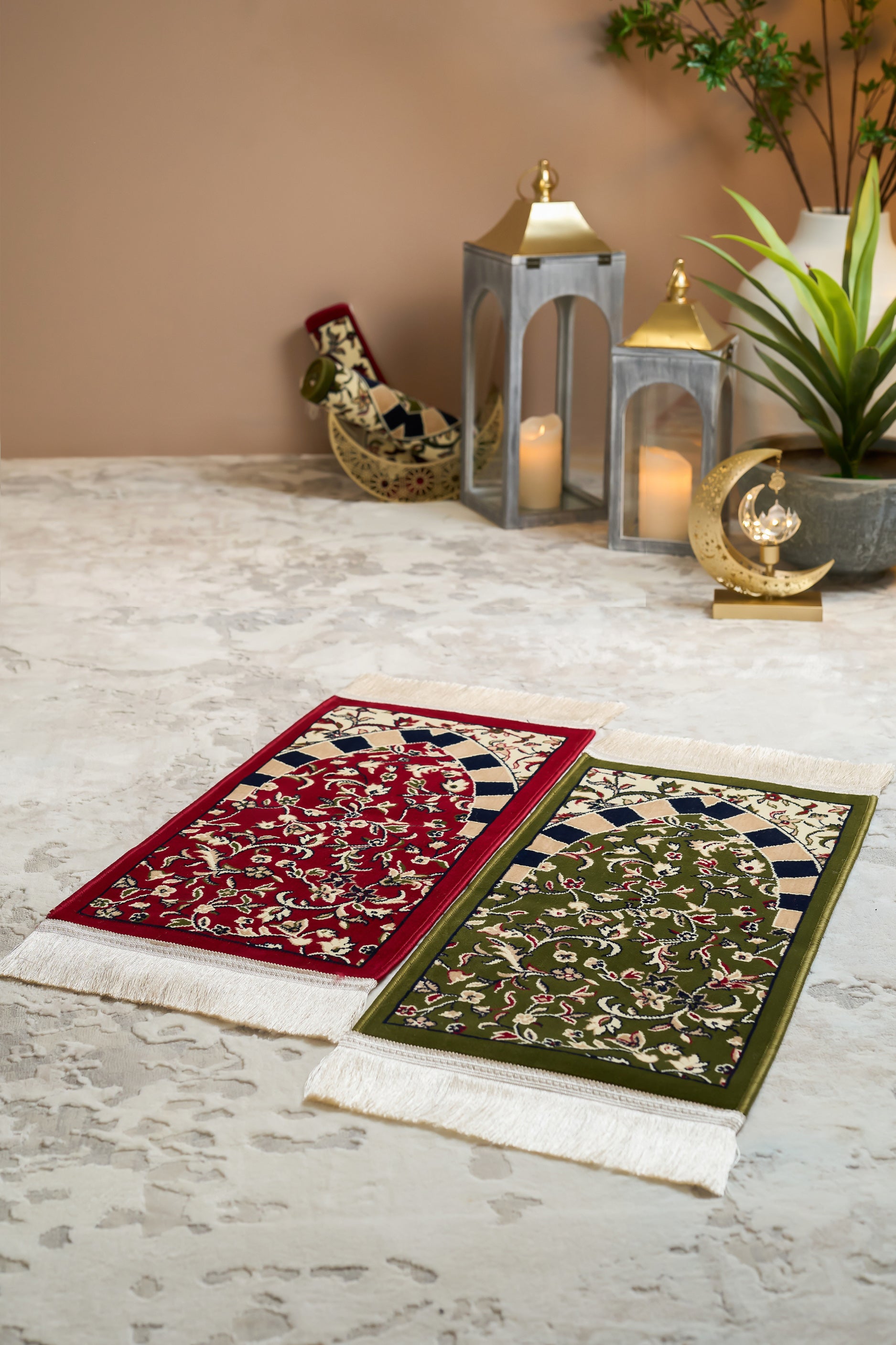 MEB 501 Mehrab Mini Prayer Mat 4mm - Green