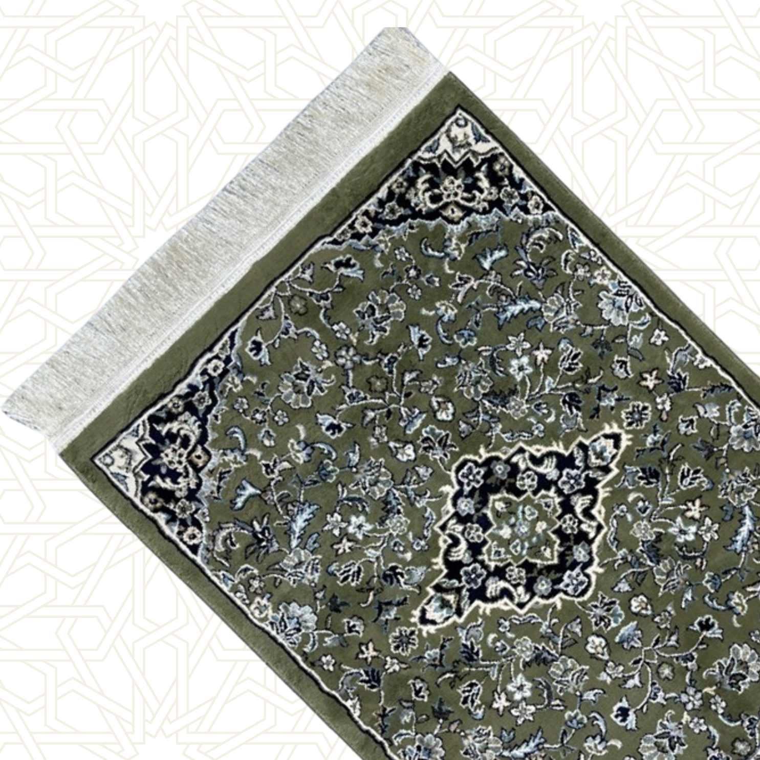 RW 001 Rawdah Standard Prayer Mat 8mm - Green