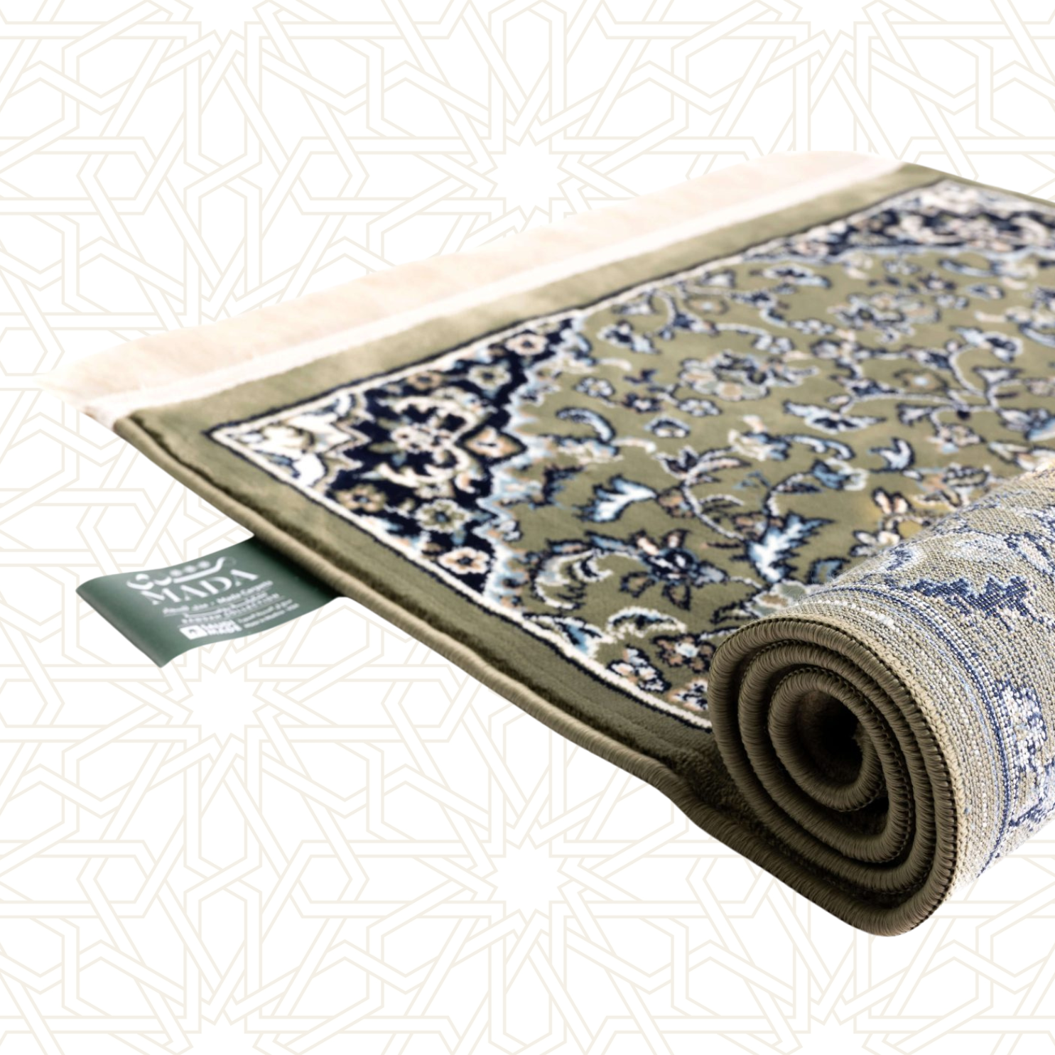 RW 001 Rawdah Standard Prayer Mat 8mm - Green