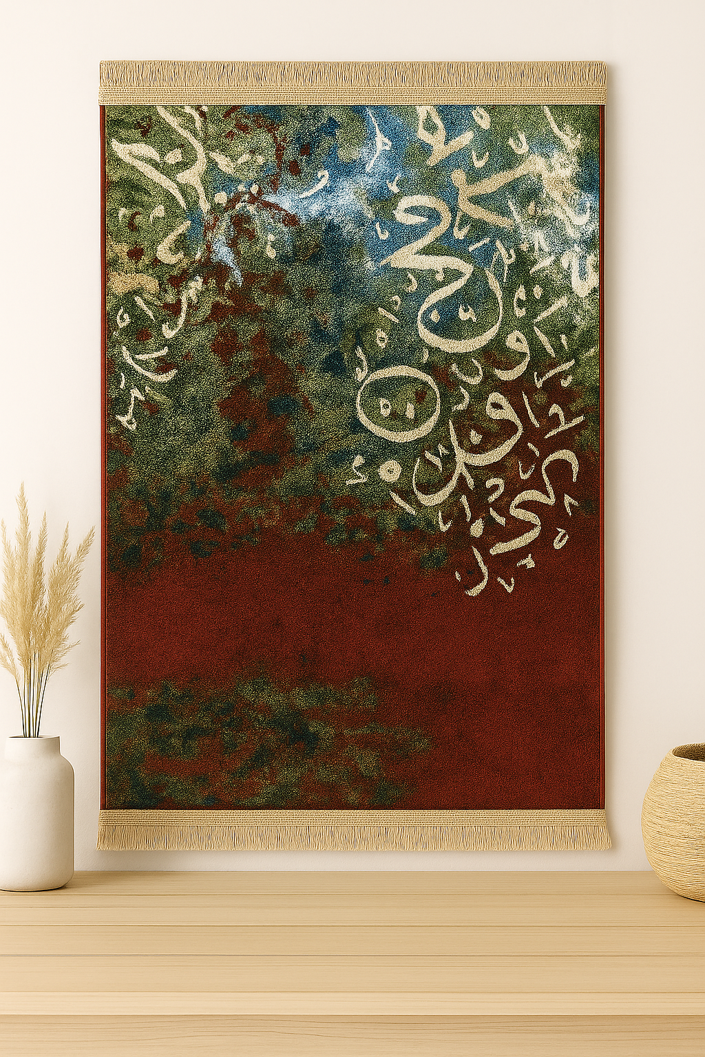 CAL 001 Calligraphy Standard Prayer Mat 8mm - Red