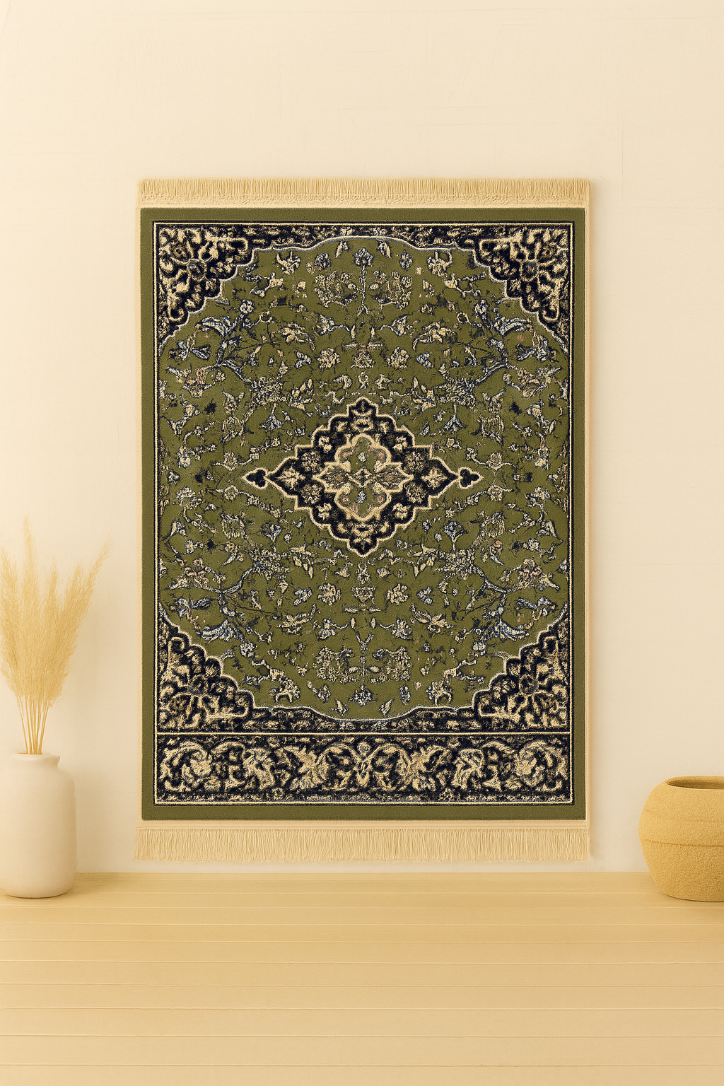 RW 001 Rawdah Standard Prayer Mat 8mm - Green