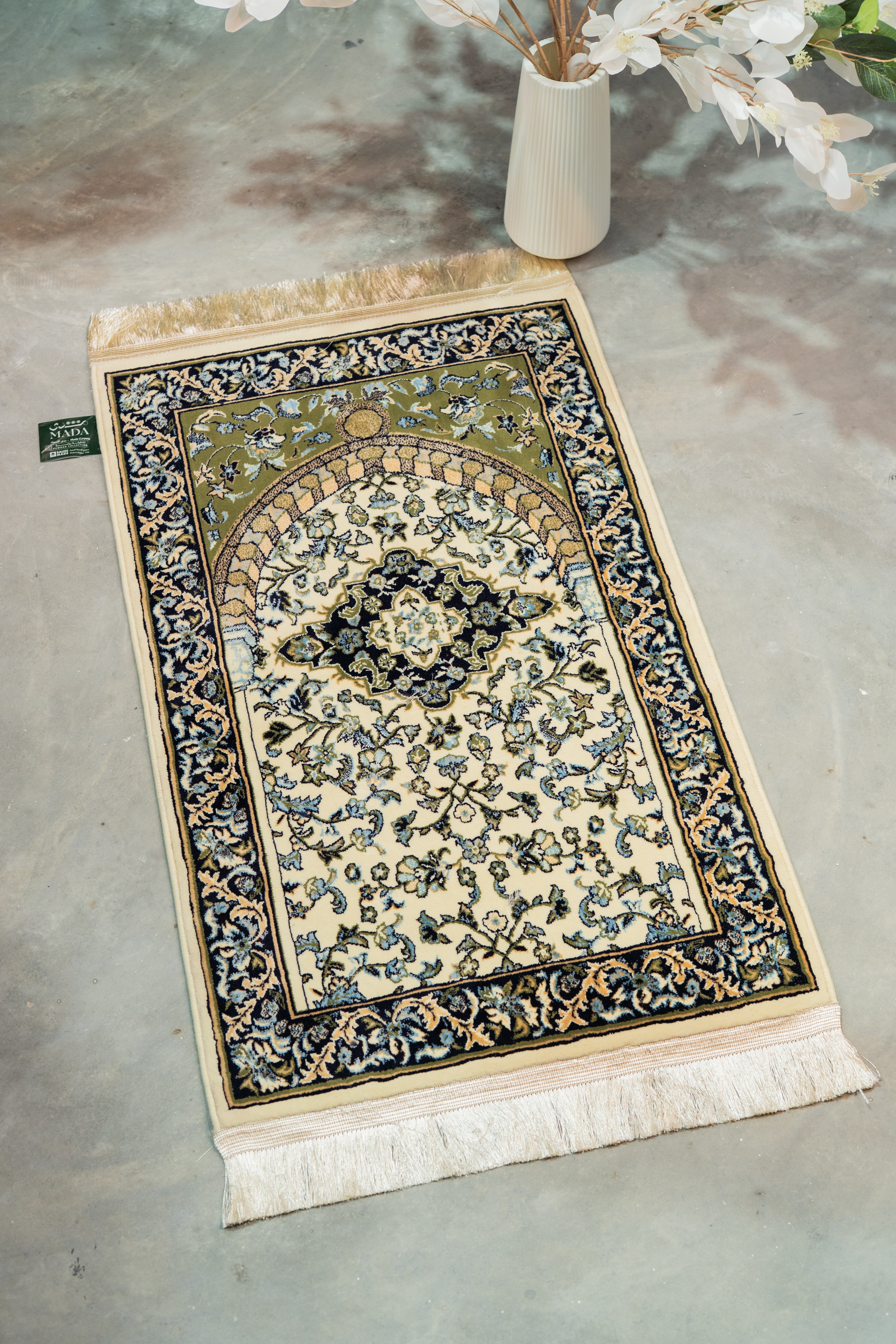 RW 003 Rawdah Standard Prayer Mat 8mm - Cream