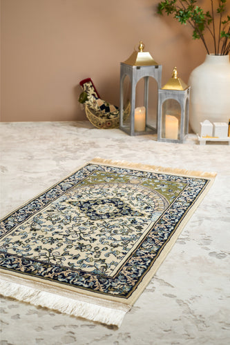 RW 003 Rawdah Standard Prayer Mat 8mm - Cream