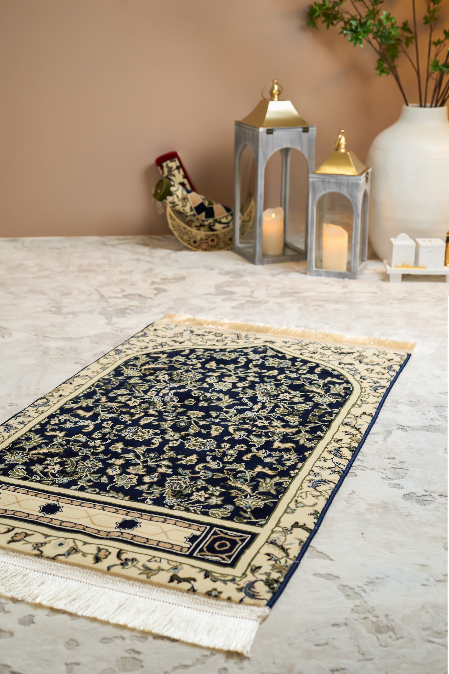 MEB 002 Mehrab Standard Prayer Mat 8mm - Blue
