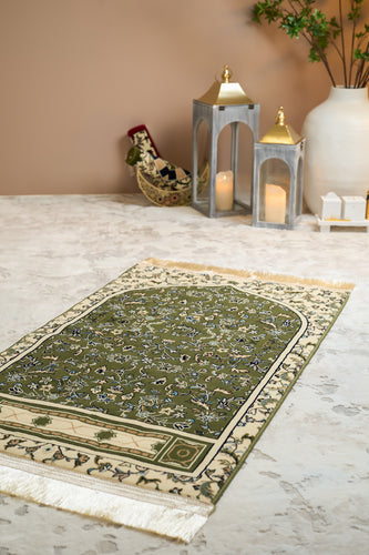 MEB 002 Mehrab Standard Prayer Mat 8mm - Green