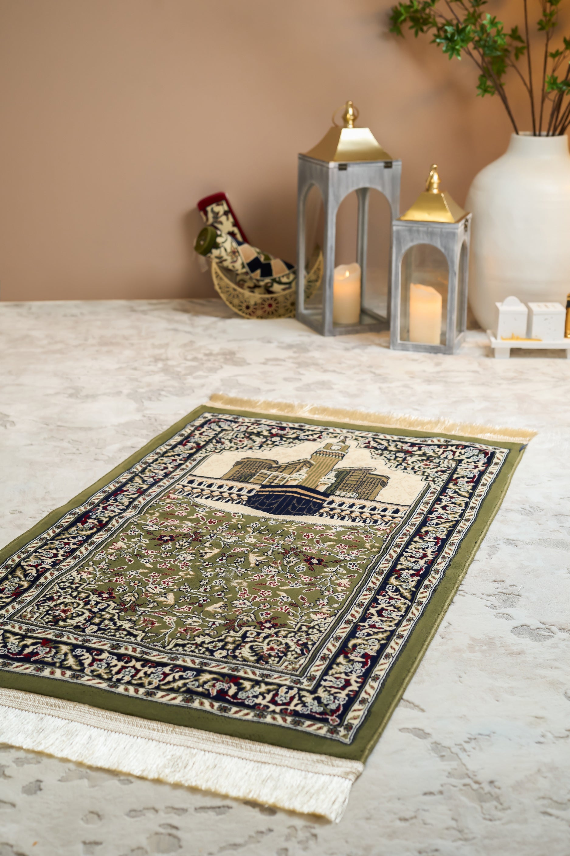 MEC 004 Kaabah Prayer Mat 8mm - Green
