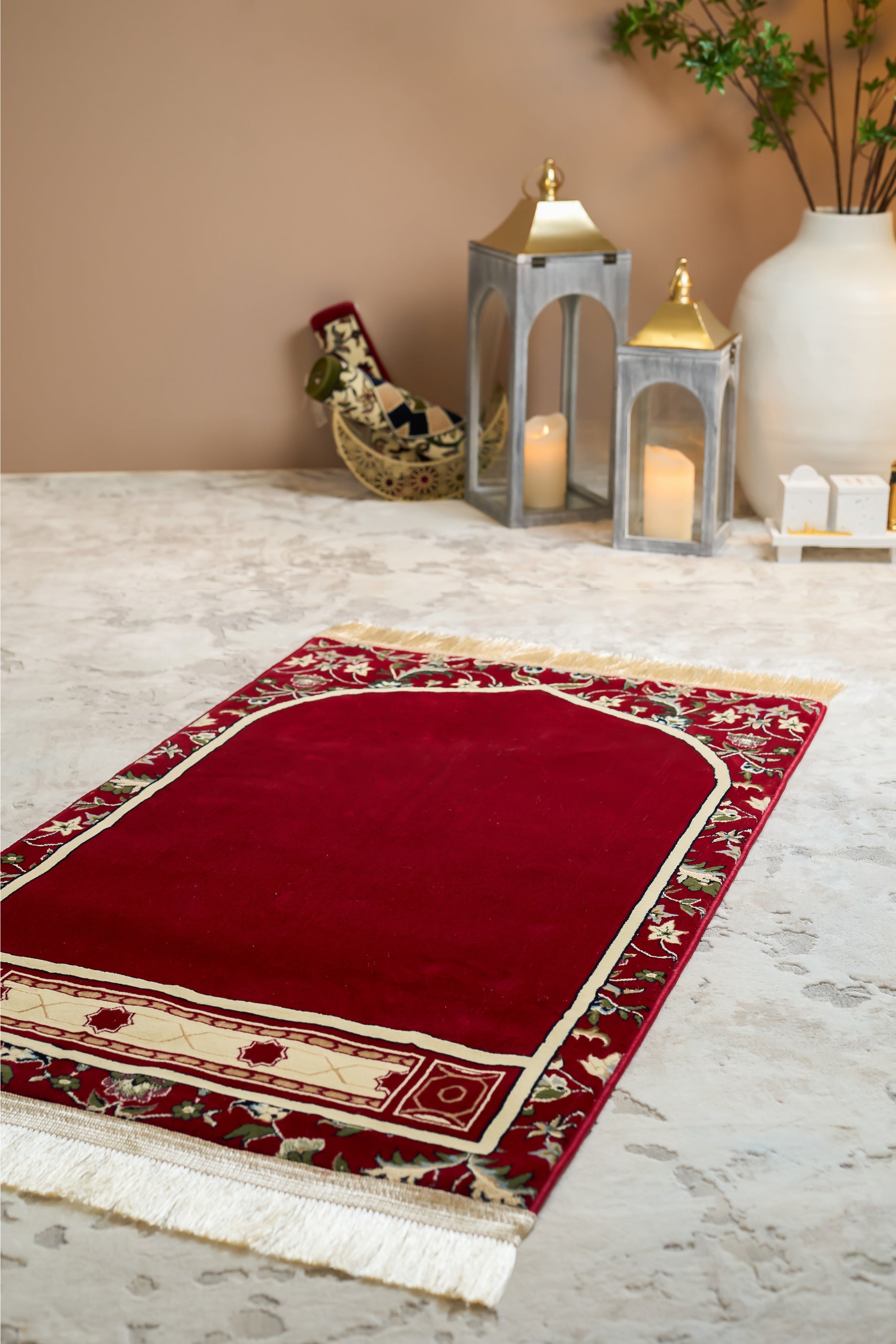 MEB 001 Mehrab Standard Prayer Mat 8mm - Red