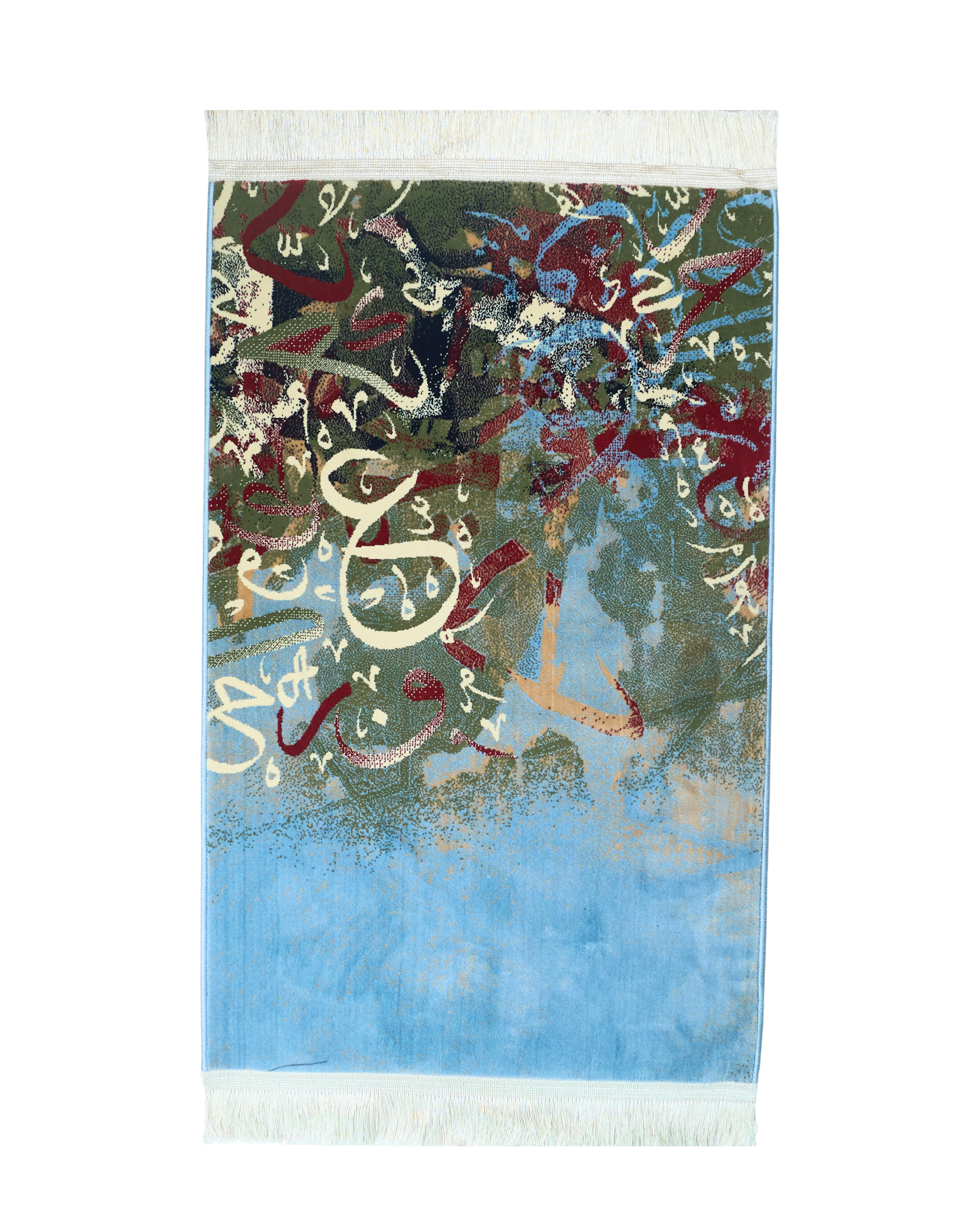 CAL 001 Calligraphy Standard Prayer Mat 8mm - Light Blue