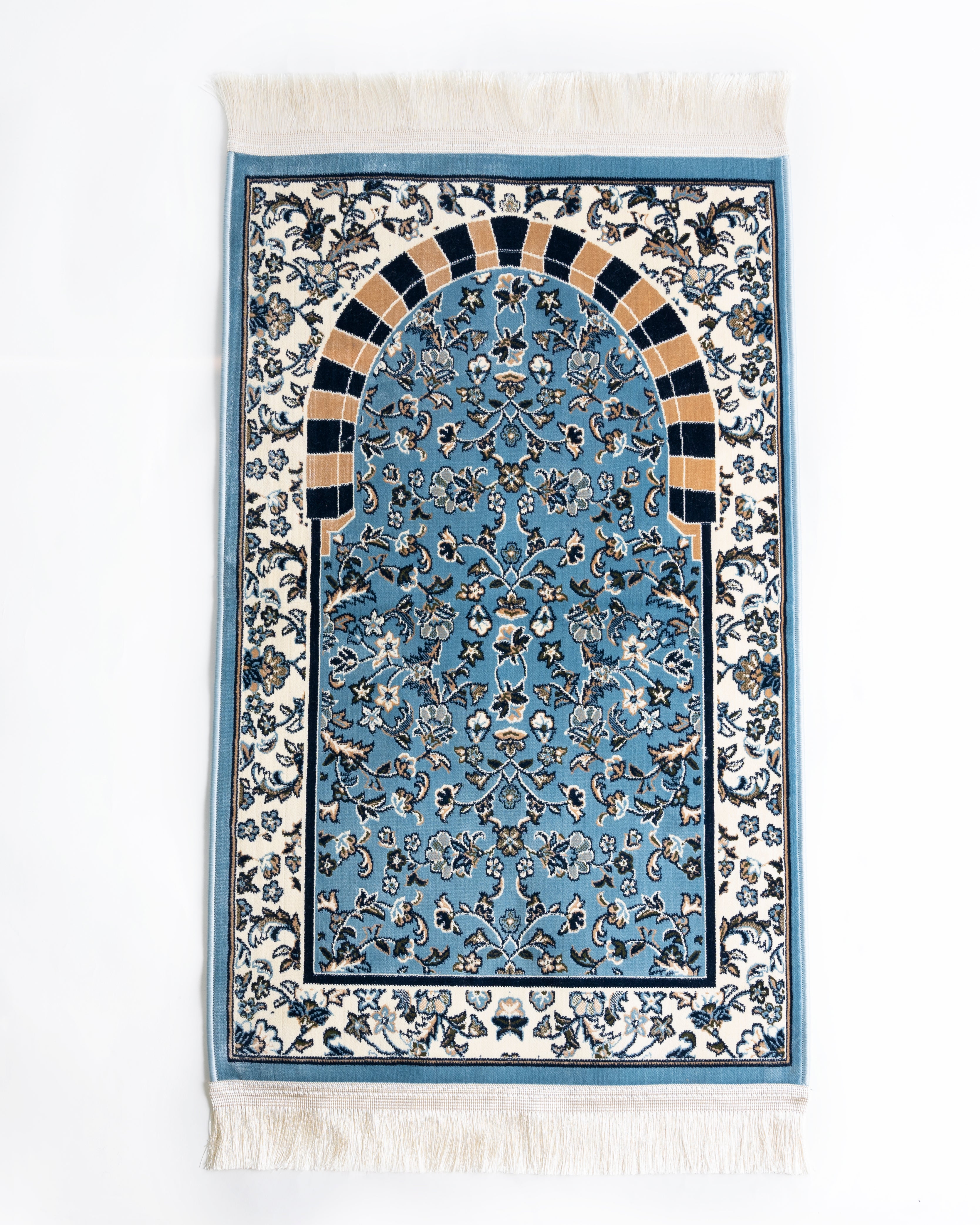 MEB 003 Mehrab Standard Prayer Mat 8mm - Light Blue