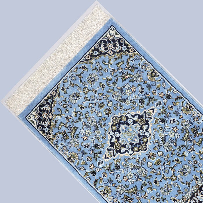 RW 001 Rawdah Standard Prayer Mat 8mm - Light Blue