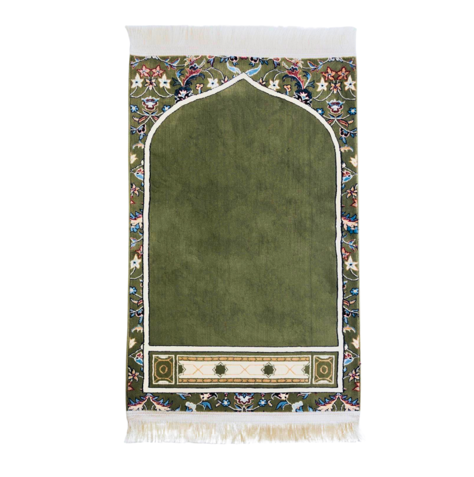 MEB 001 Mehrab Standard Prayer Mat 8mm - Green