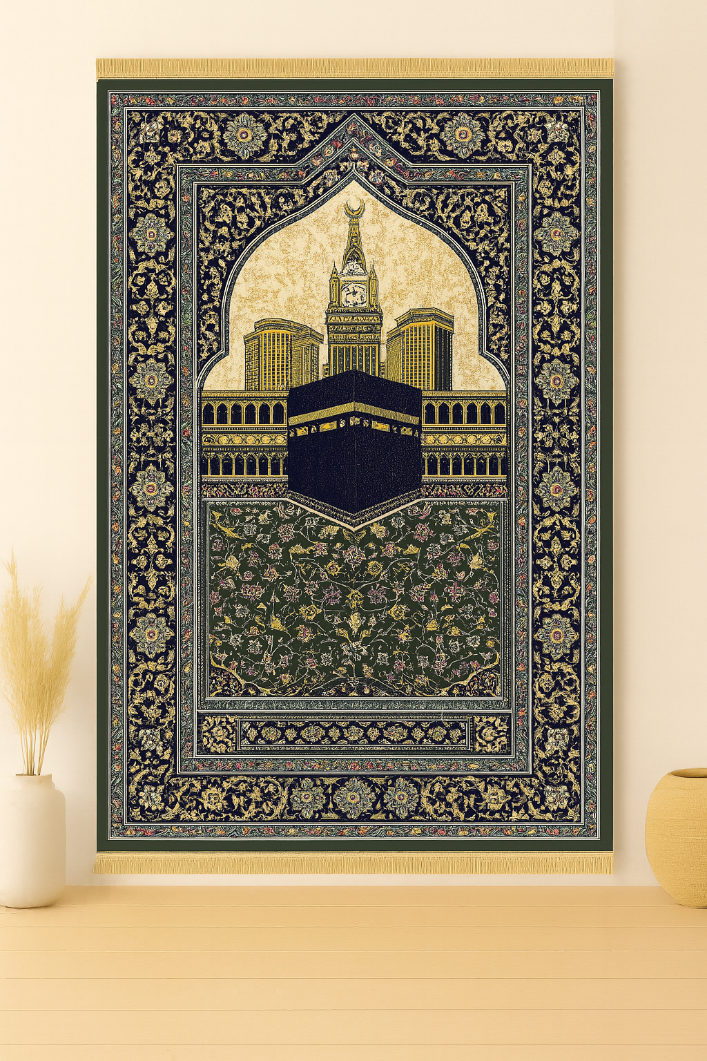 MEC 004 Kaabah Prayer Mat 8mm - Green