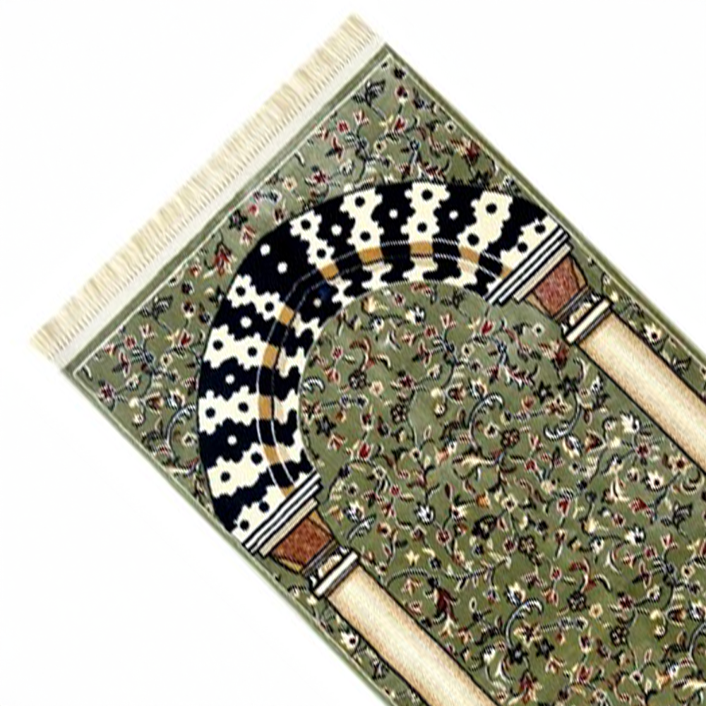 MEB 004 Mehrab Standard Prayer Mat 8mm - Green